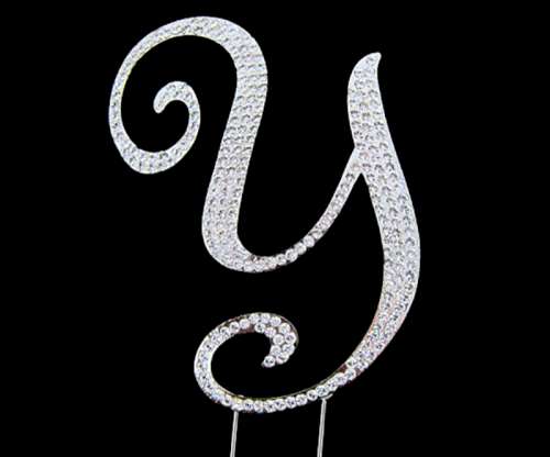 Large Diamante Letter - Y - Click Image to Close
